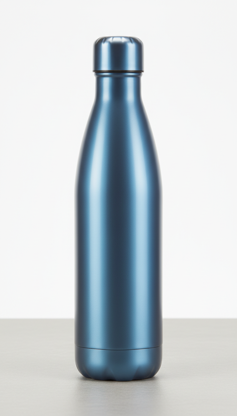 Steel Blue Stainless Steel Bottle